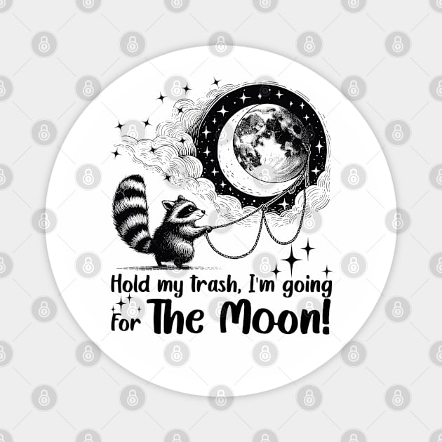 Feral Moon Raccoon Magnet by JessArty